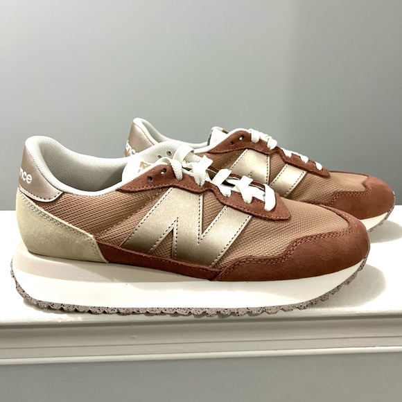 🌻🆕LAST ONE!!! NEW BALANCE 237 Womens Retro Sneaker-Copper/Silver-SIZE 7.5 - Picture 9 of 14